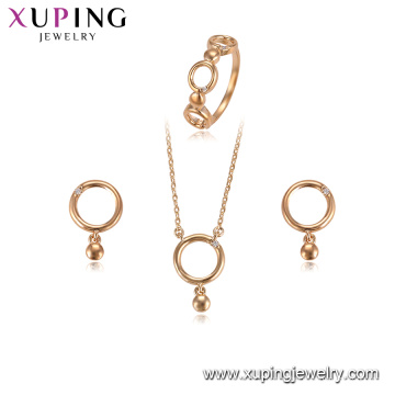 64475 Xuping body jewelry set preço direto da fábrica por atacado livre de jóias amostra de ouro cheio de jóias conjunto